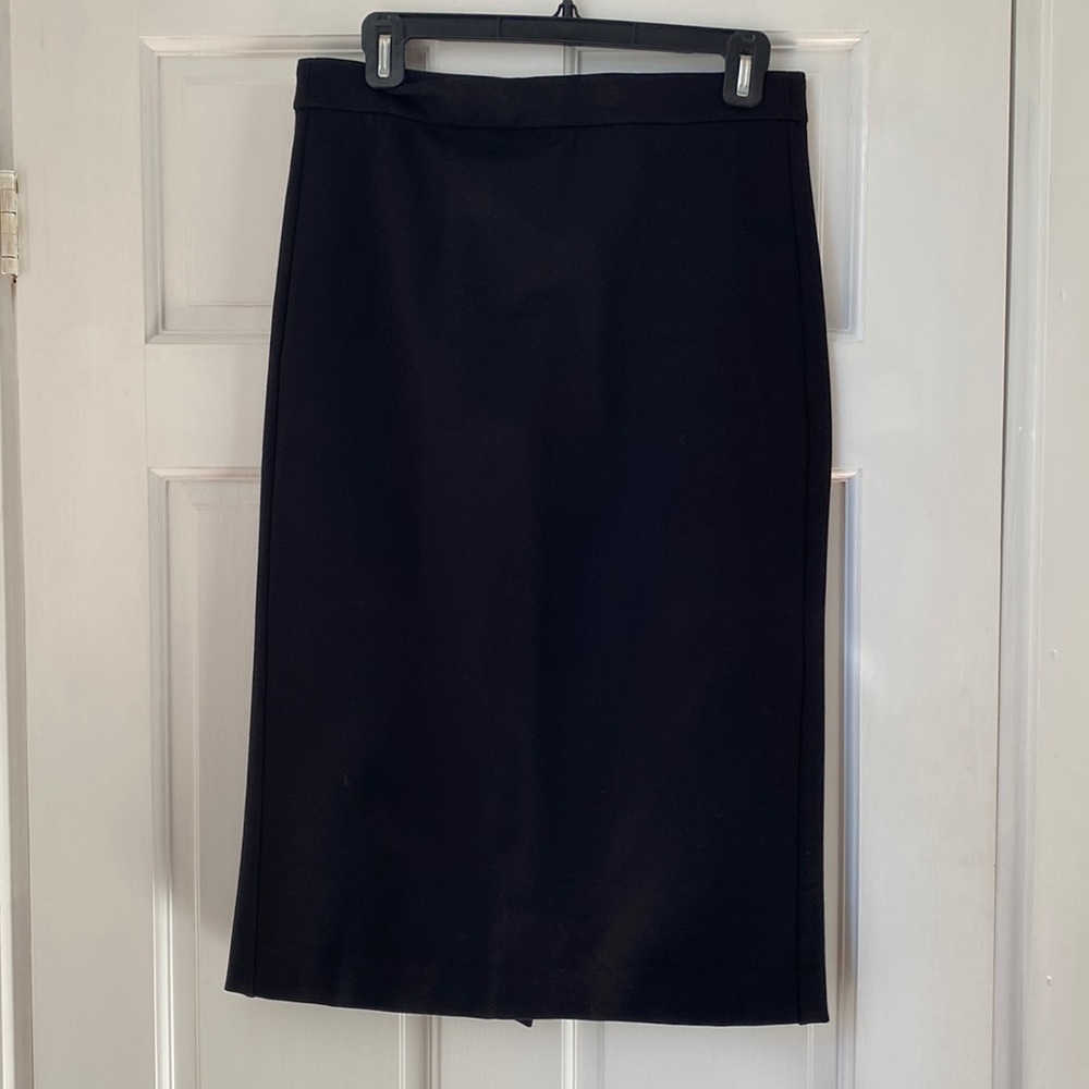 J Crew Black Pencil skirt size 8